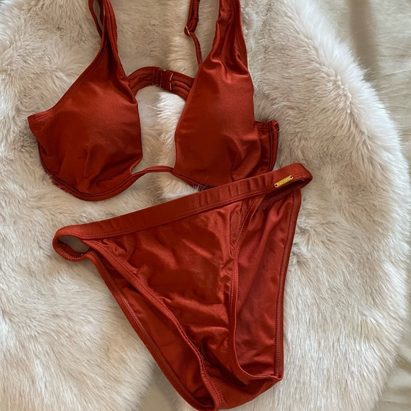 FashionNova Rust Underwire Swimsuit - Picture 4 of 9